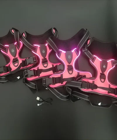 Pet LED Vest, Dog Vest, pink color