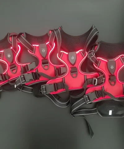 Pet LED Vest, Dog Vest, Red color