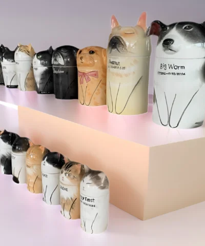 Custom Dog Urn, Custom Pet Urns on the shelf