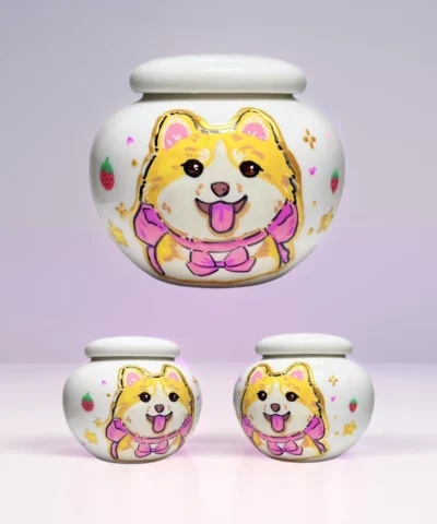 Custom Pet Urn Round different views